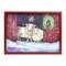 Melrose Winter Sheep Under the Mistletoe Christmas Wall Art 15.75&#x22; x 12&#x22;